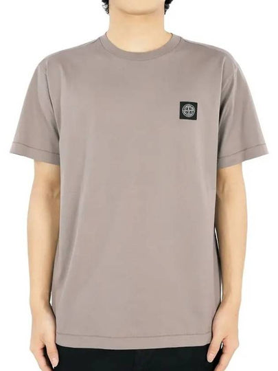 Logo Patch Short Sleeves T-Shirt Dove Grey - STONE ISLAND - BALAAN 2