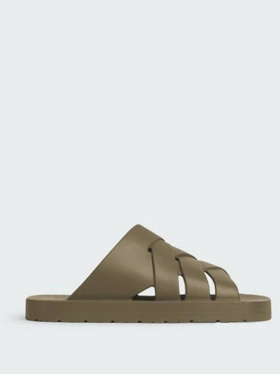 Flintston Intrecciato Matte Rubber Sandals Solid - BOTTEGA VENETA - BALAAN 2