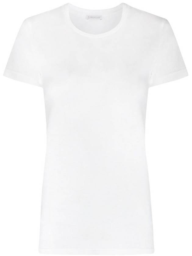 Cotton Logo Patch Short Sleeve T-Shirt White - MONCLER - BALAAN 2