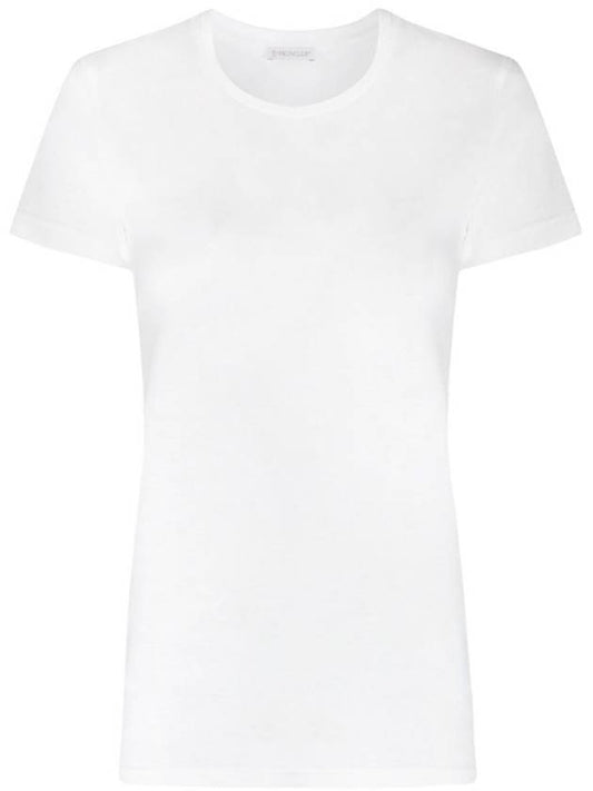 Cotton Logo Patch Short Sleeve T-Shirt White - MONCLER - BALAAN 2