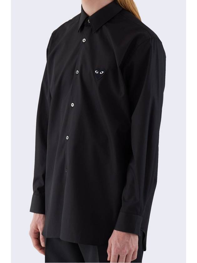 Play Black Heart Patch Long Sleeve Shirt Black - COMME DES GARCONS - BALAAN 2