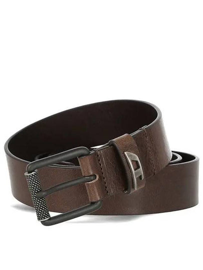 B-Dave Logo Loop Leather Belt Brown - DIESEL - BALAAN 2