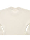 Crew Neck Ribbed Long Sleeve Wool Knit Top Ivory - JIL SANDER - BALAAN 7