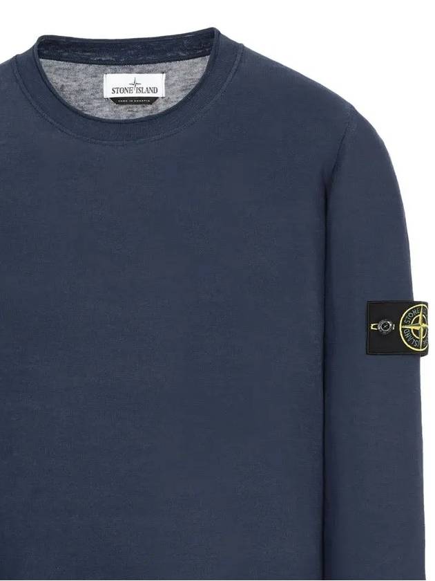 Wappen Patch Knit Top Navy - STONE ISLAND - BALAAN 4