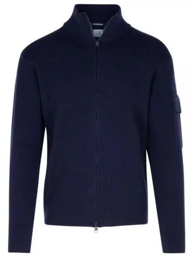 Extra Fine Zipper Cardigan Navy - CP COMPANY - BALAAN 2