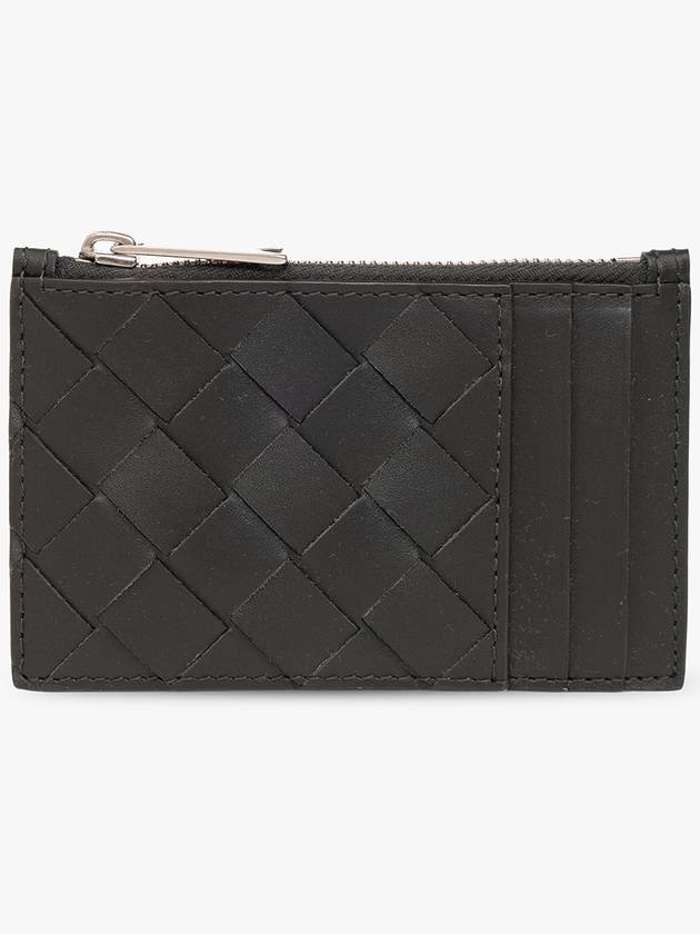 Intrecciato Zipper Card Wallet Dark Green - BOTTEGA VENETA - BALAAN 2