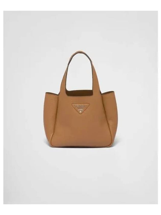 Leather Tote Bag Caramel - PRADA - BALAAN 2