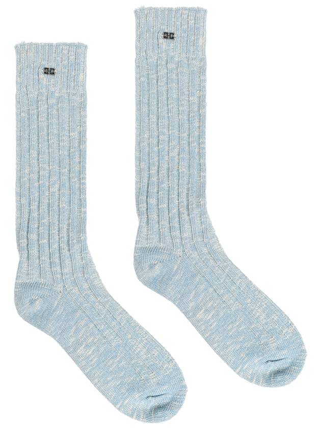 Ganni Socks With Lurex Thread, Women's, Blue - GANNI - BALAAN 4