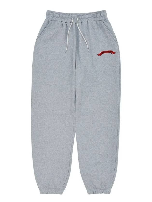 Macas Logo Sweat Track Pants Melange Grey - MACASITE - BALAAN 2