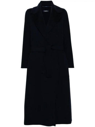 Paolore wool robe single coat navy - S MAX MARA - BALAAN 1