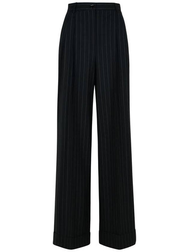 Dolce & Gabbana Black Virgin Wool Trousers - DOLCE&GABBANA - BALAAN 1