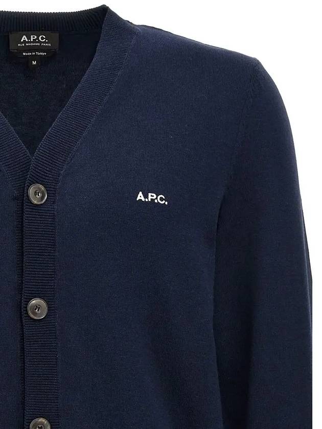 Cotton Curtis Cardigan Navy - A.P.C. - BALAAN 5