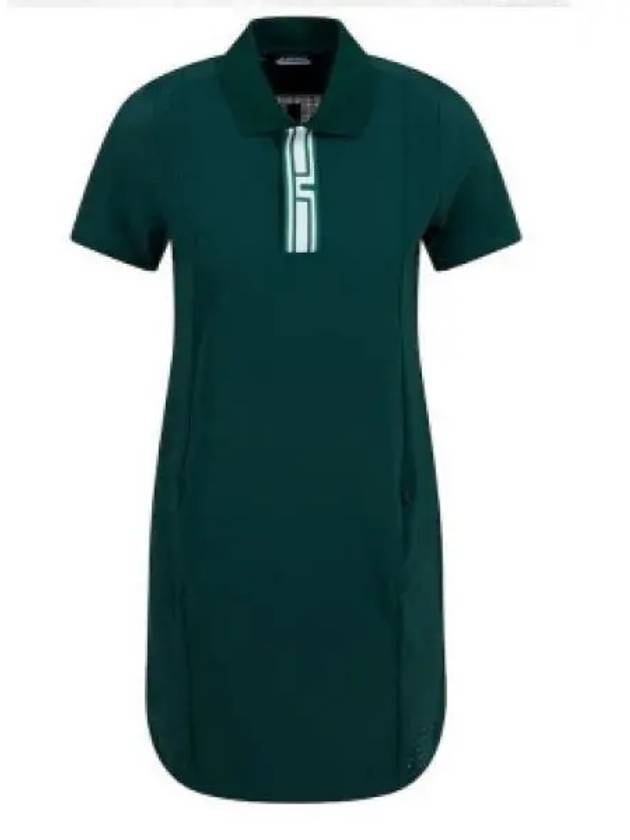 Women's Dennis Golf Mini Dress Rain Forest - J.LINDEBERG - BALAAN 2