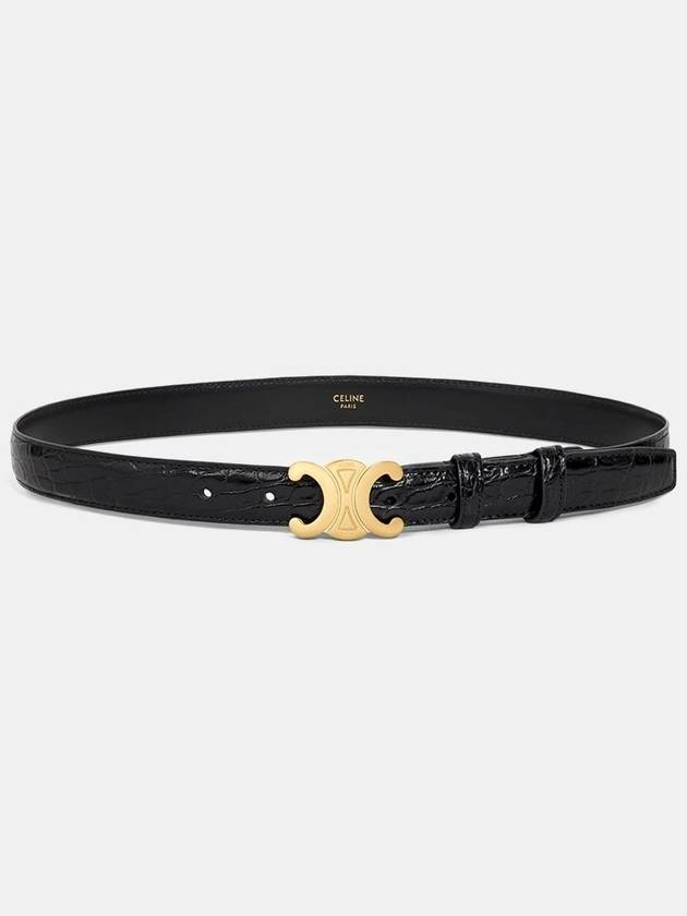 Medium Triomphe Belt in Alligator Leather - CELINE - BALAAN 1