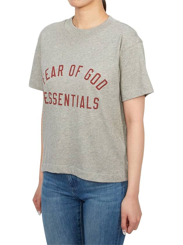 Logo Print Short Sleeve T Shirt Grey - FEAR OF GOD - BALAAN 3