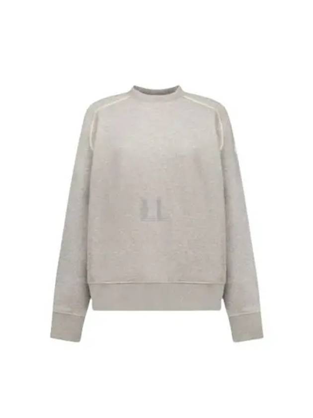 Embroidered Cotton Blend Sweatshirt Grey - MONCLER - BALAAN 2