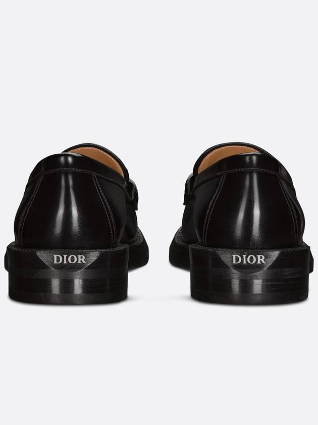 Carlo Polished Calfskin Loafers Black - DIOR - BALAAN 8