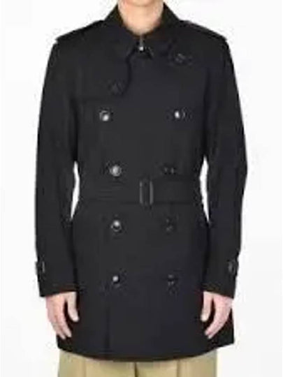 Short Kensington Heritage Trench Coat Black - BURBERRY - BALAAN 2