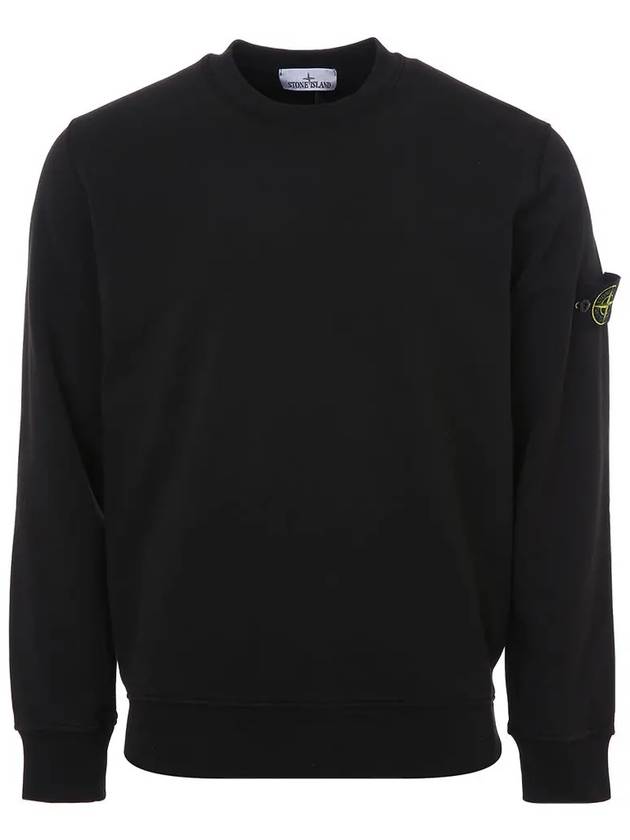 Wappen Patch Garment Dyed Sweatshirt Black - STONE ISLAND - BALAAN 2