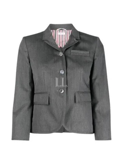 High Armhole Gabardine Wool Jacket Grey - THOM BROWNE - BALAAN 2