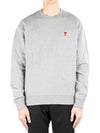 Small Heart Logo Sweatshirt Grey - AMI - BALAAN 2