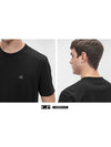 Tacting Pique Logo Crew Neck Short Sleeve T-Shirt Black - CP COMPANY - BALAAN 5