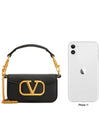 Gold Logo Micro Shoulder Bag Black - VALENTINO - BALAAN 11