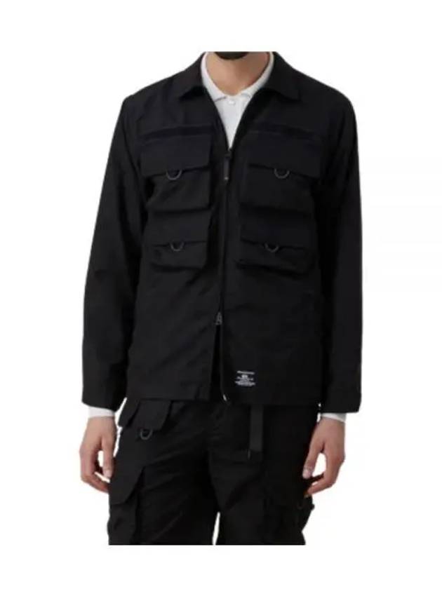 NYLON CARGO SHIRT JACKET MJN53000C1 BLACK - ALPHA INDUSTRIES - BALAAN 1