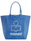 Yenky Embroidered Logo Large Shopper Tote Bag Blue - ISABEL MARANT - BALAAN 2