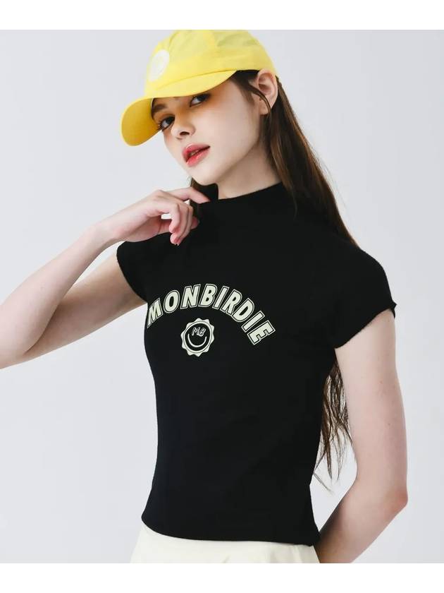 Montbird mock neck cap sleeve knit BLACK - MONBIRDIE GOLF - BALAAN 7