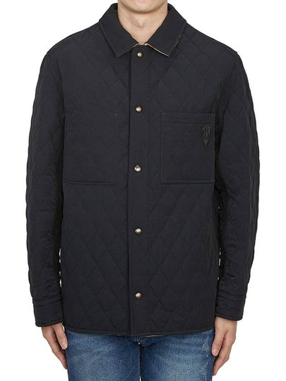 Reversible Quilted Overshirt Jacket Sands Black - BURBERRY - BALAAN 2