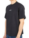 Men's Rash Guard Crew Neck Slim Fit Short Sleeve T-Shirt Black - JIL SANDER - BALAAN 3