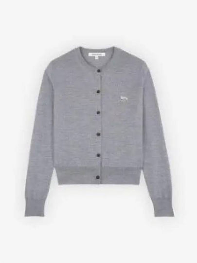 Baby Fox Patch Regular Cardigan Grey Melange - MAISON KITSUNE - BALAAN 2