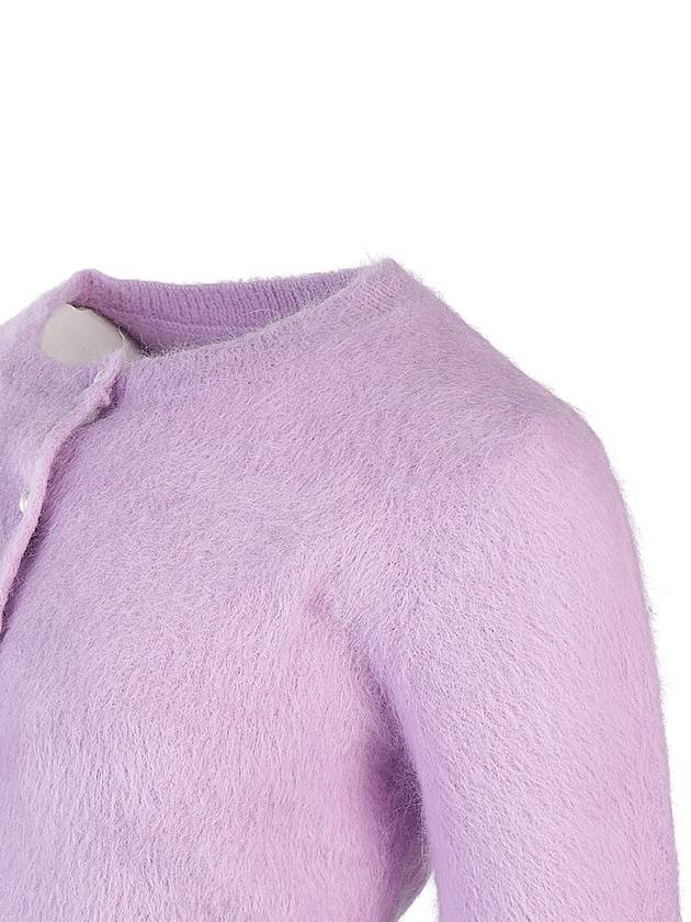 Pearl Button Back Stitch Angora Short Cardigan Lavender - MAISON MARGIELA - BALAAN 6