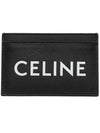 Lettering Logo Printing Card Wallet Black - CELINE - BALAAN 1