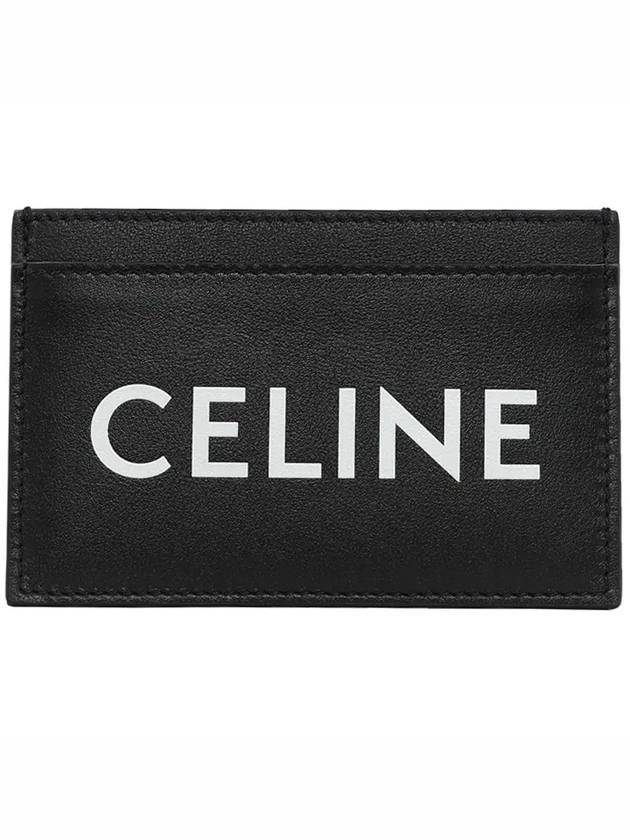 Lettering Logo Printing Card Wallet Black - CELINE - BALAAN 1