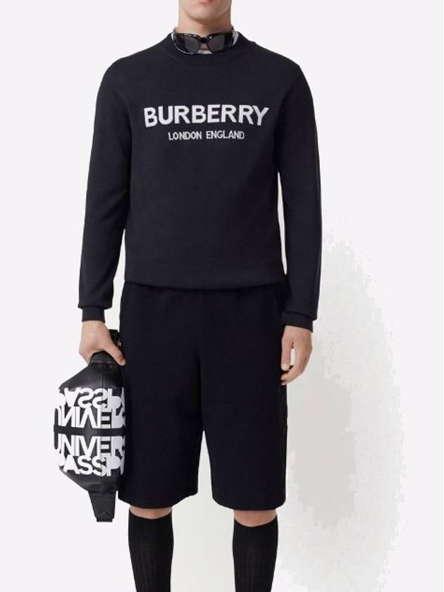 Jacquard Logo Wool Knit Top Navy - BURBERRY - BALAAN 3