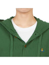 Embroidered Logo Hoodie Cardigan Green - VIVIENNE WESTWOOD - BALAAN 9