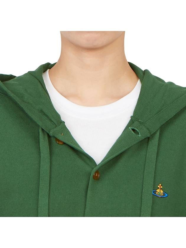 Embroidered Logo Hoodie Cardigan Green - VIVIENNE WESTWOOD - BALAAN 11