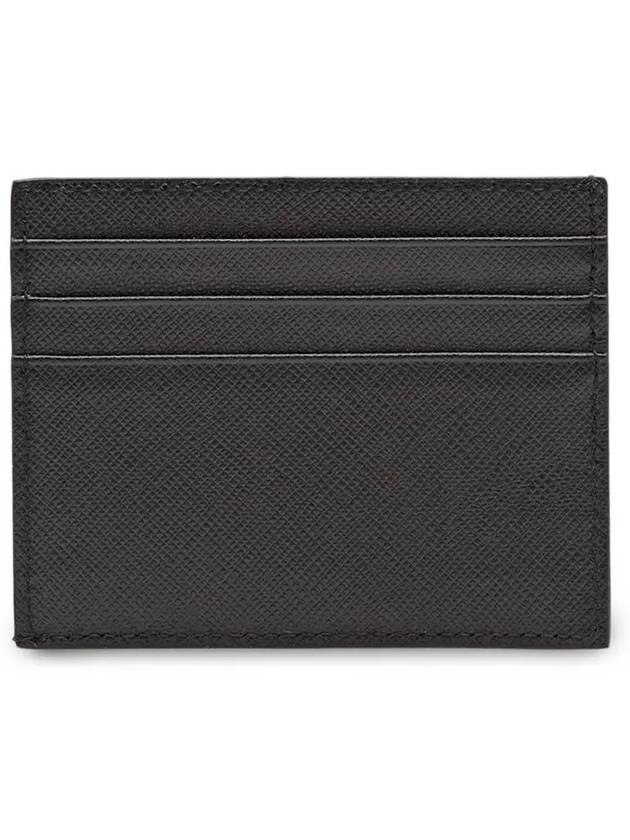 Triangle Logo Saffiano Card Wallet Black - PRADA - BALAAN 4