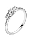 Clear 3 Stone Ring Silver - PANDORA - BALAAN 1