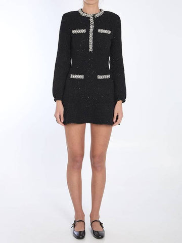 Sequin knit mini dress - SELF PORTRAIT - BALAAN 1