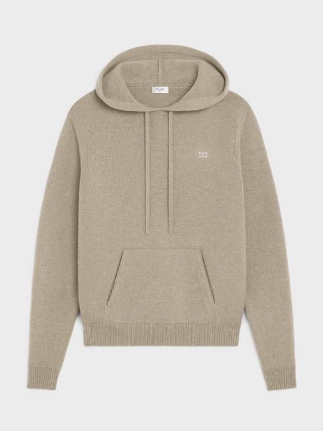 Triomphe Wool Cashmere Hoodie Beige - CELINE - BALAAN 2