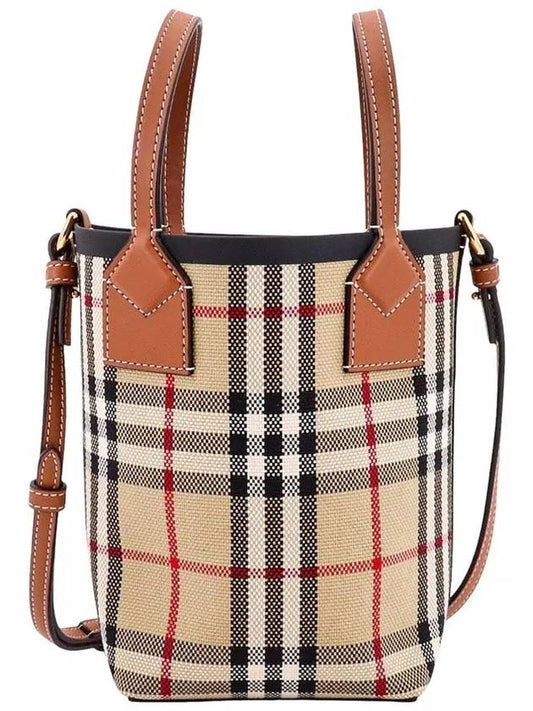 Mini London Tote Bag Archive Beige - BURBERRY - BALAAN 2