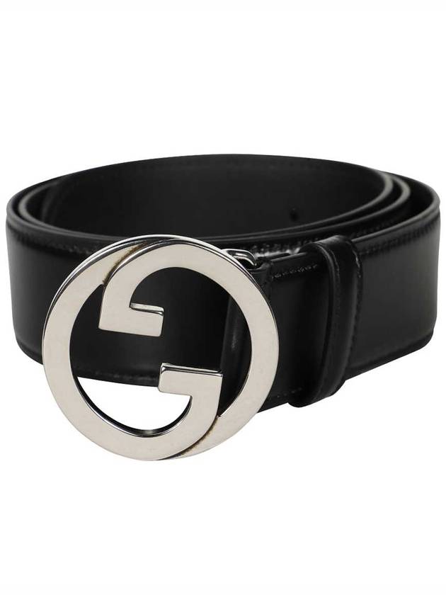 Blondie Leather Belt Black - GUCCI - BALAAN 3