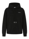 Diagonal Logo Print Hoodie Black - OFF WHITE - BALAAN 3