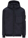 Wappen Patch Nylon Crinklips Hooded Jacket Navy Blue - STONE ISLAND - BALAAN 1