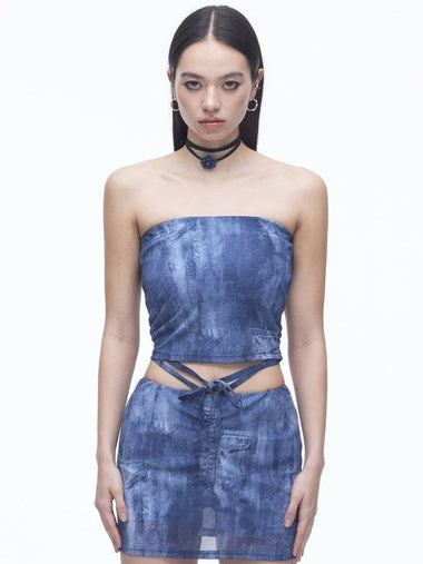 Denim Mesh Top BL - DILETTANTISME - BALAAN 1