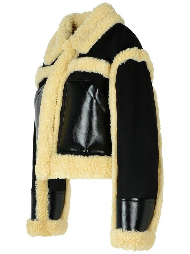 Edith faux fur trim jacket black - STAND STUDIO - BALAAN 3