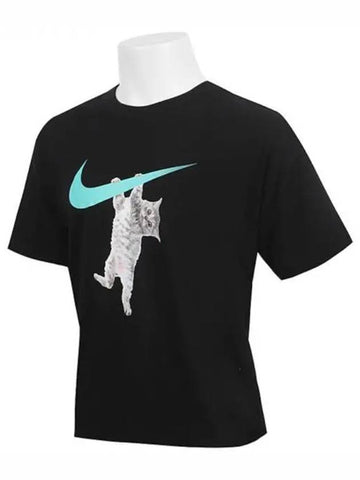 Junior short sleeve t shirt NSW cat FZ5538 010 Domestic product GQN124072398287 - NIKE - BALAAN 1